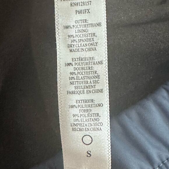 Plush Navy Blue Faux Leather Polar Fleece Lined Liquid Leggings Small New - Picture 12 of 12